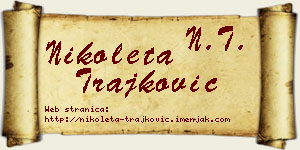 Nikoleta Trajković vizit kartica